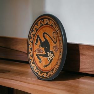 Vintage Traditional Collectible Costa Rica Pottery/Jewelry Plate/Decor